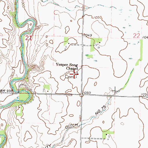 Topographic Map of Vesper Song Chapel, MN