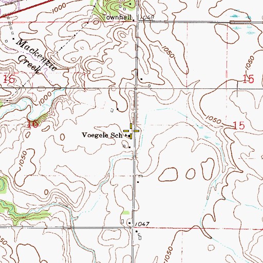 Topographic Map of Voegele School, MN