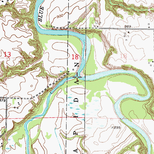 Topographic Map of Watonwan River, MN