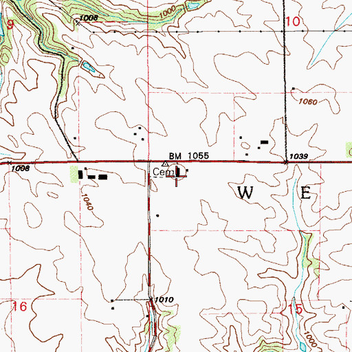 Topographic Map of Welch Church, MN