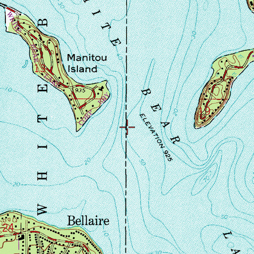 Topographic Map of White Bear Lake, MN