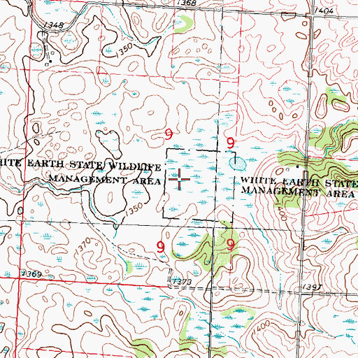 Topographic Map of White Earth State Wildlife Management Area, MN