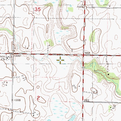 Topographic Map of Wolfe Lake, MN