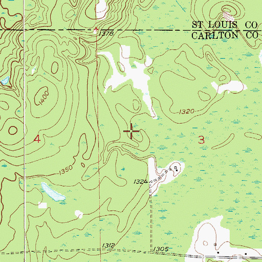 Topographic Map of Fond du Lac Reservation, MN