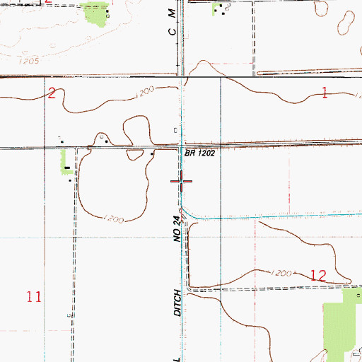 Topographic Map of Muckland, MN