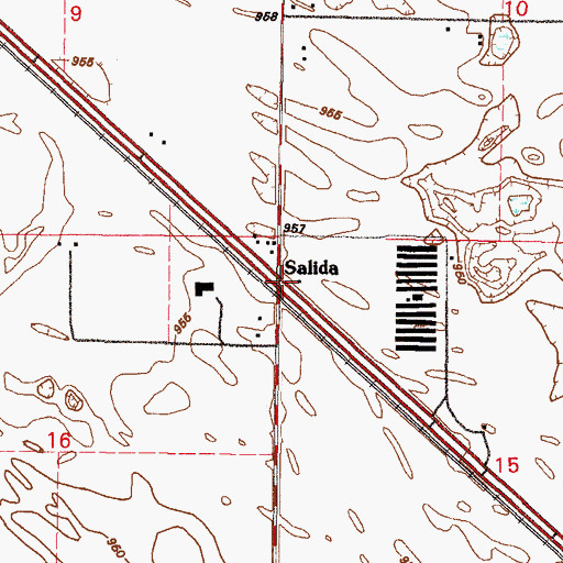 Topographic Map of Salida, MN