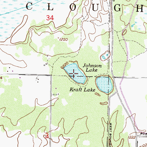 Topographic Map of Johnson Lake, MN
