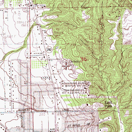 Topographic Map of DeSoto Elementary School, AR