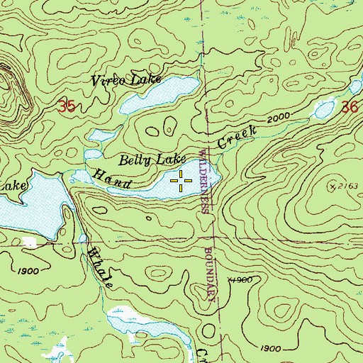 Topographic Map of Belly Lake, MN