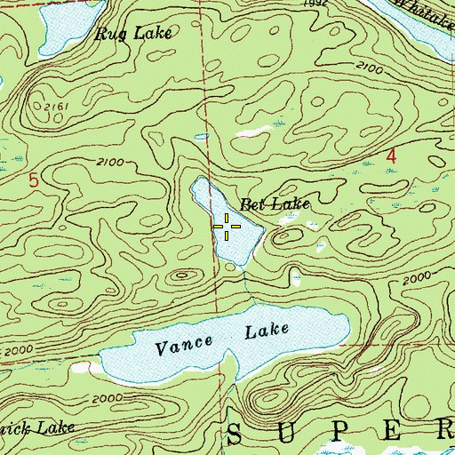 Topographic Map of Bet Lake, MN