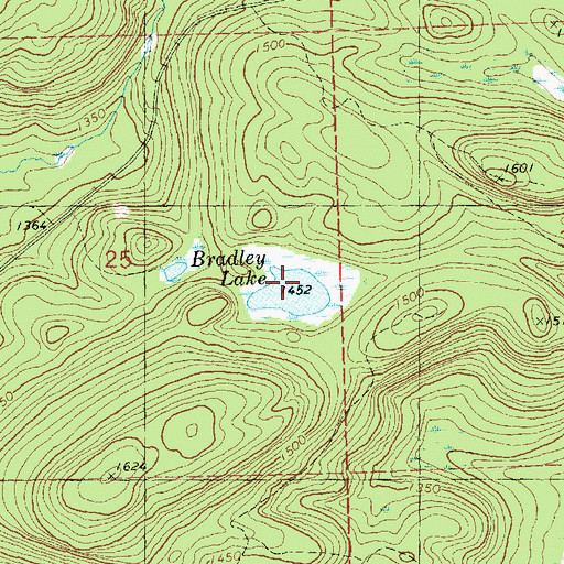 Topographic Map of Bradley Lake, MN