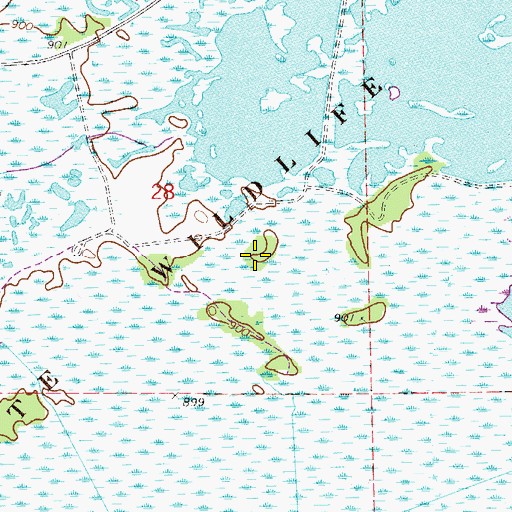 Topographic Map of Carlos Avery State Wildlife Management Area, MN