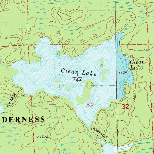 Topographic Map of Clear Lake, MN