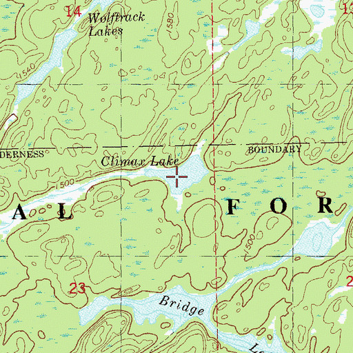 Topographic Map of Climax Lake, MN
