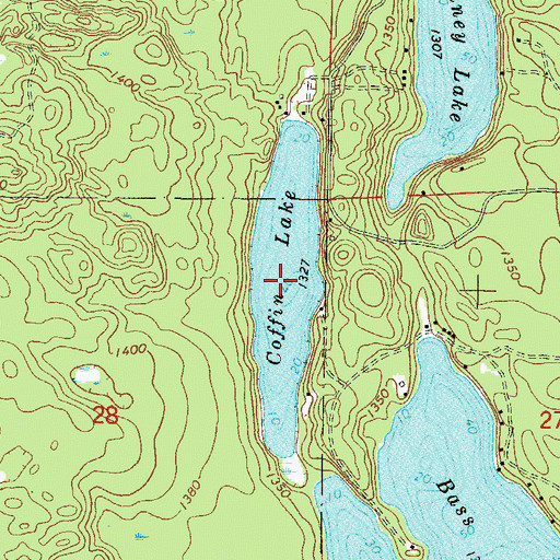 Topographic Map of Coffin Lake, MN