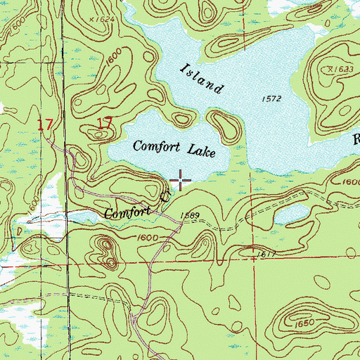 Topographic Map of Comfort Creek, MN