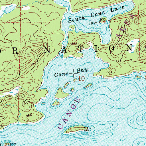 Topographic Map of Cone Bay, MN