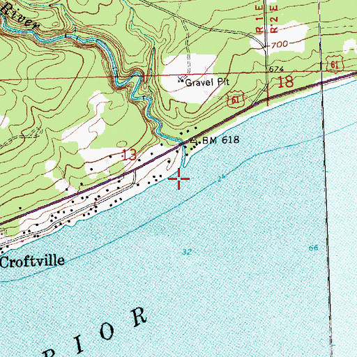 Topographic Map of Devil Track River, MN