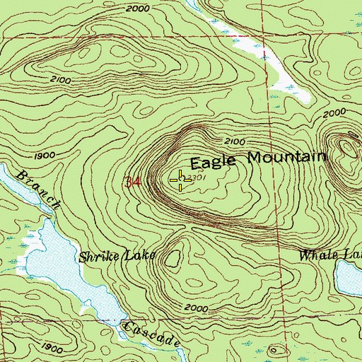 Topographic Map of Eagle Mountain, MN