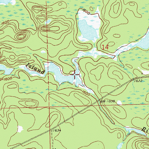 Topographic Map of Fool Hen Creek, MN
