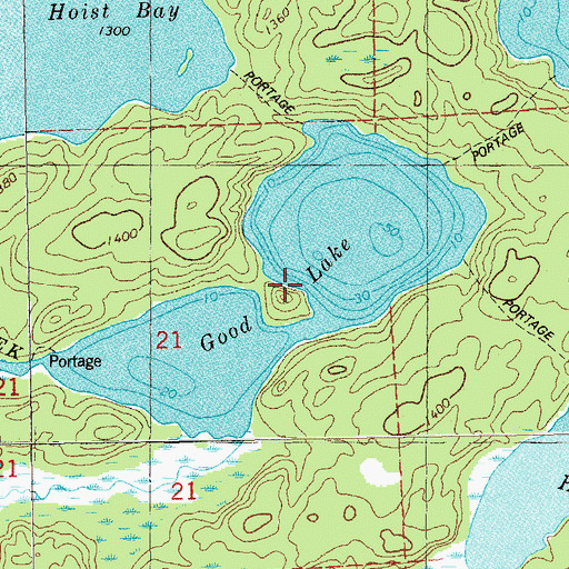 Topographic Map of Good Lake, MN