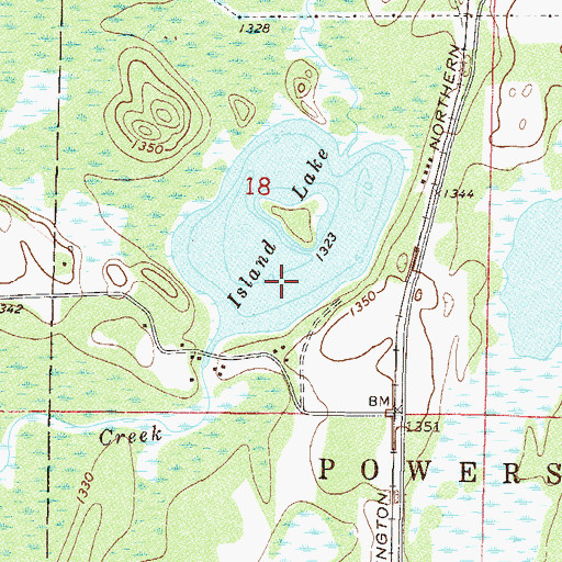 Topographic Map of Island Lake, MN