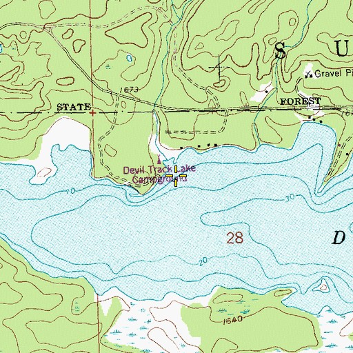 Topographic Map of Junco Creek, MN