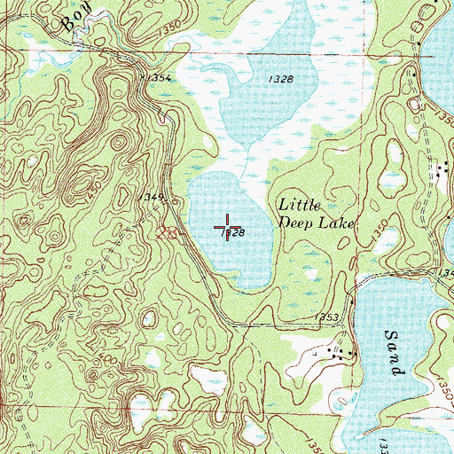 Topographic Map of Little Deep Lake, MN