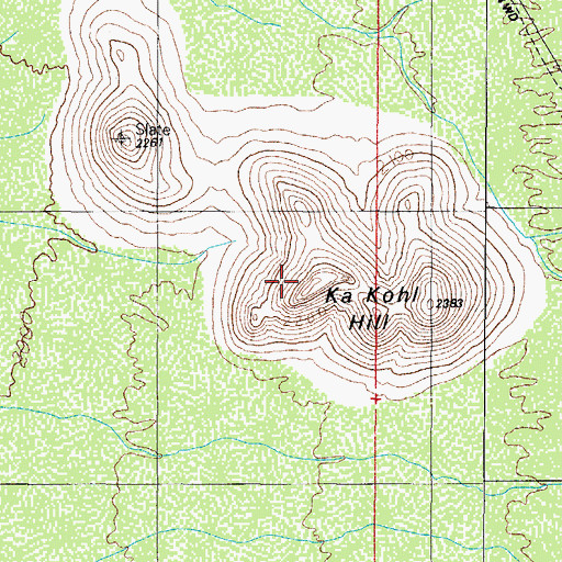Topographic Map of Ka Kohl Hill, AZ