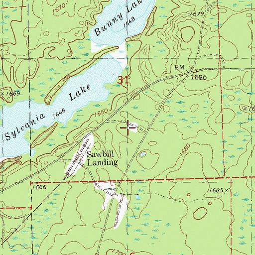Topographic Map of Long Lake School, MN