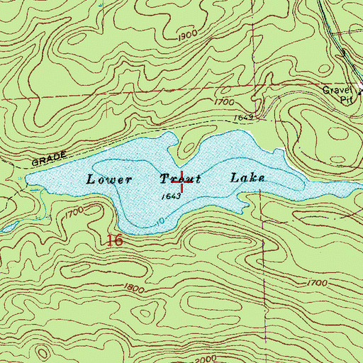 Topographic Map of Bower Trout Lake, MN