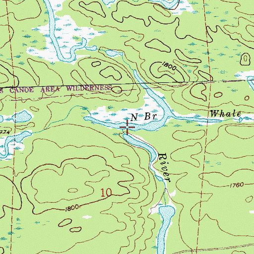 Topographic Map of North Branch Cascade River, MN