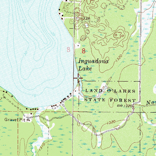 Topographic Map of Northby Creek, MN