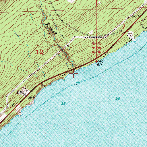 Topographic Map of Onion River, MN