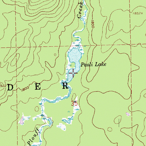 Topographic Map of Paoli Lake, MN