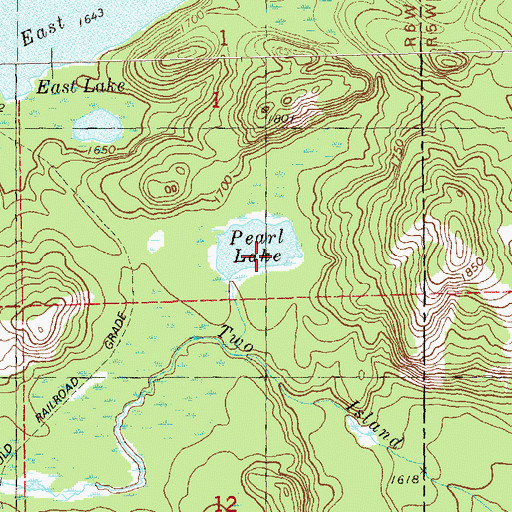 Topographic Map of Pearl Lake, MN