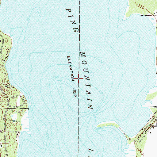 Topographic Map of Pine Mountain Lake, MN