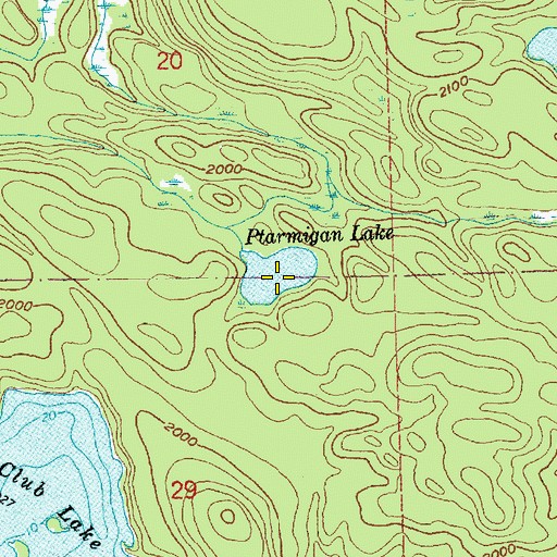 Topographic Map of Ptarmigan Lake, MN