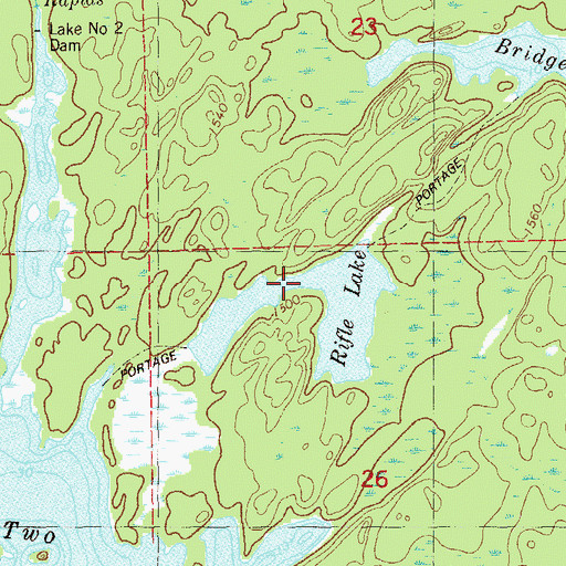 Topographic Map of Rifle Lake, MN