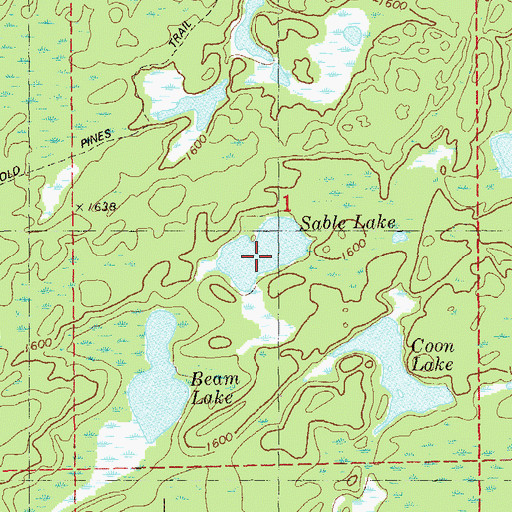 Topographic Map of Sable Lake, MN