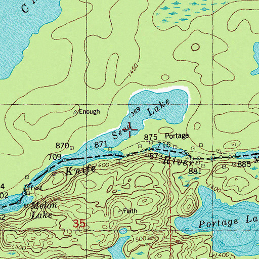 Topographic Map of Seed Lake, MN
