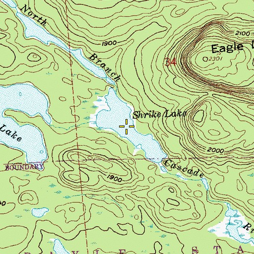 Topographic Map of Shrike Lake, MN