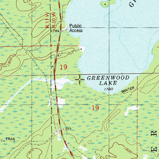 Topographic Map of South Greenwood Creek, MN