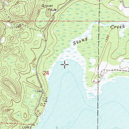 Topographic Map of Stony Creek, MN