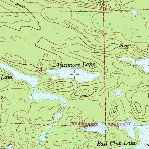 Topographic Map of Tunmore Lake, MN