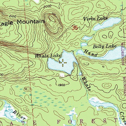 Topographic Map of Whale Lake, MN