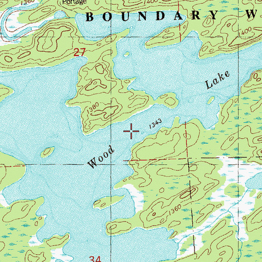 Topographic Map of Wood Lake, MN