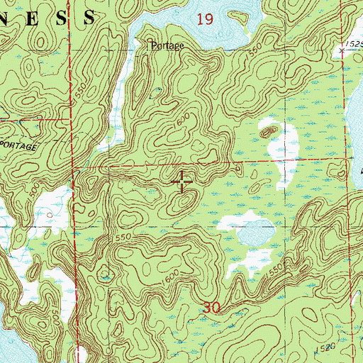 Topographic Map of Superior National Forest, MN
