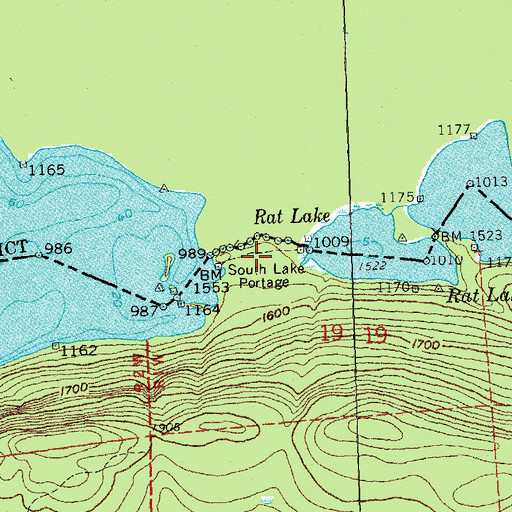 Topographic Map of South Lake Portage, MN