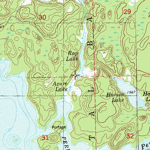 Topographic Map of Rap Lake, MN